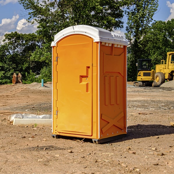 can i customize the exterior of the porta potties with my event logo or branding in Alvada